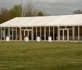 Wedding celebration setting at Meadow Tree Marquee