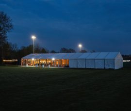 Guests celebrating at Meadow Tree Marquee in Kent