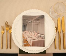 Elegant event styling inside Meadow Tree Marquee