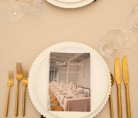 Wedding reception setup at Meadow Tree Marquee