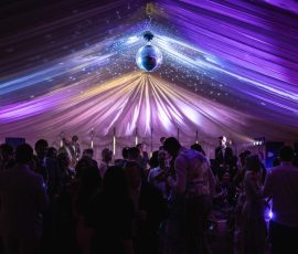 Wedding and celebration setting at Meadow Tree Marquee