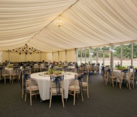 Meadow Tree Marquee dining setup for a private event