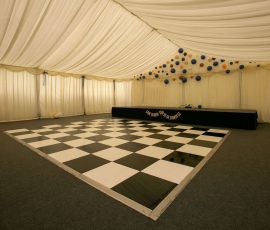 Event seating and decor at Meadow Tree Marquee
