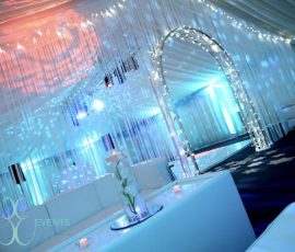 Event setup at Meadow Tree Marquee